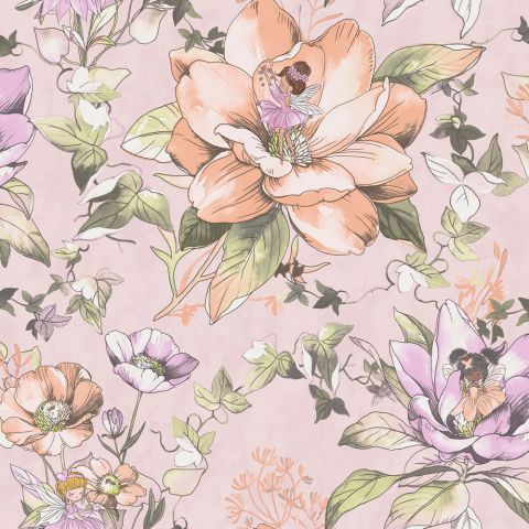 Dutch Wallcoverings - Floral Fairies Pink 13211