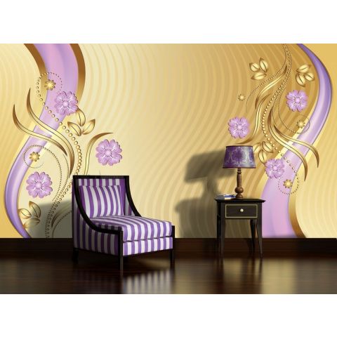 BWS Gold Und Violet Decorative Motif