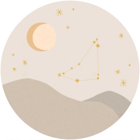 Eijffinger Explore Star Sign Circles - Capricornus Beige