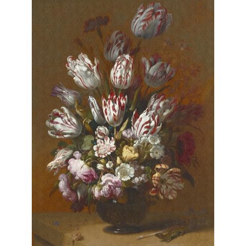 Dutch Wallcoverings Painted Memories Still Life With Flowers