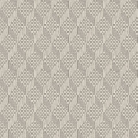 Dutch Wallcoverings - Grace - Patchwork 3D stitched cube grey GR322303
