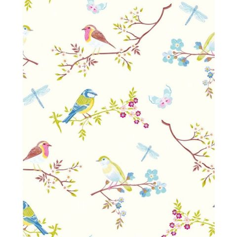 Pip Studio Wallpaper Early Bird White 375080