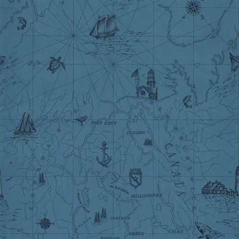 Ralph Lauren Signature Islesboro Paper - Seasport Map Atlantic PRL5027/03