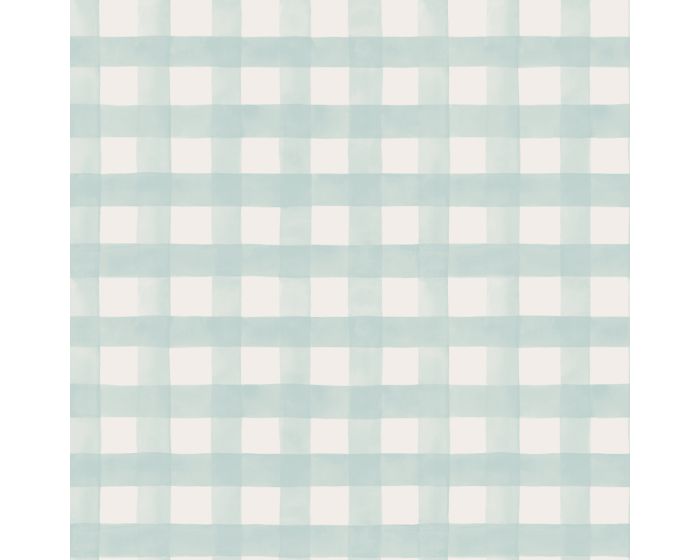 Watercolour Gingham Soft Teal 13293